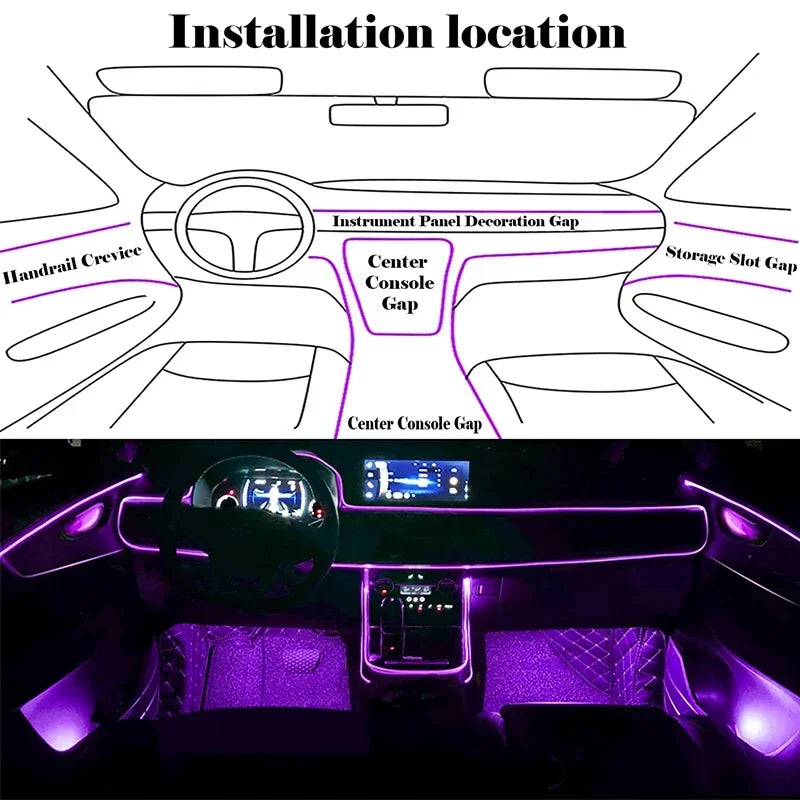 Éclairage LED Néon RGB pour Intérieur de Voiture –  LumanestLED 